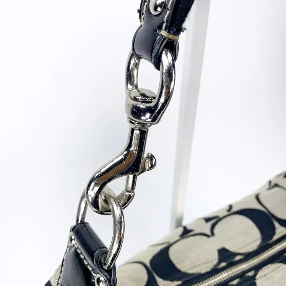 COACH Hobo Signature Stripe Canvas Shoulder bag - E1094-F15197 - Picture 6 of 15